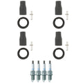 Set of 4 NGK Laser Iridium Spark Plugs & Coil Boots for Optima Rondo Sonata (2006–2019)