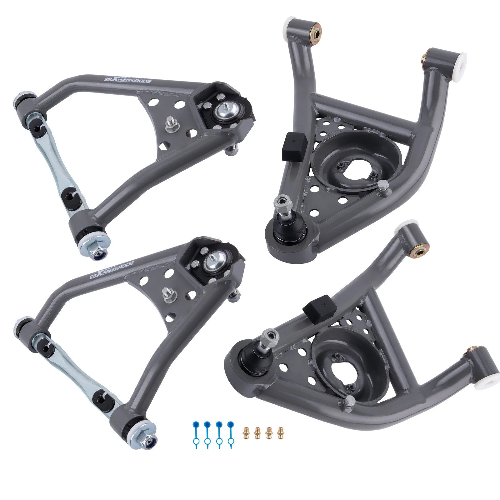 Set of 2 Tubular Upper Lower Control Arms for A-Body 67-69 Camaro Firebird 68-74 Nova
