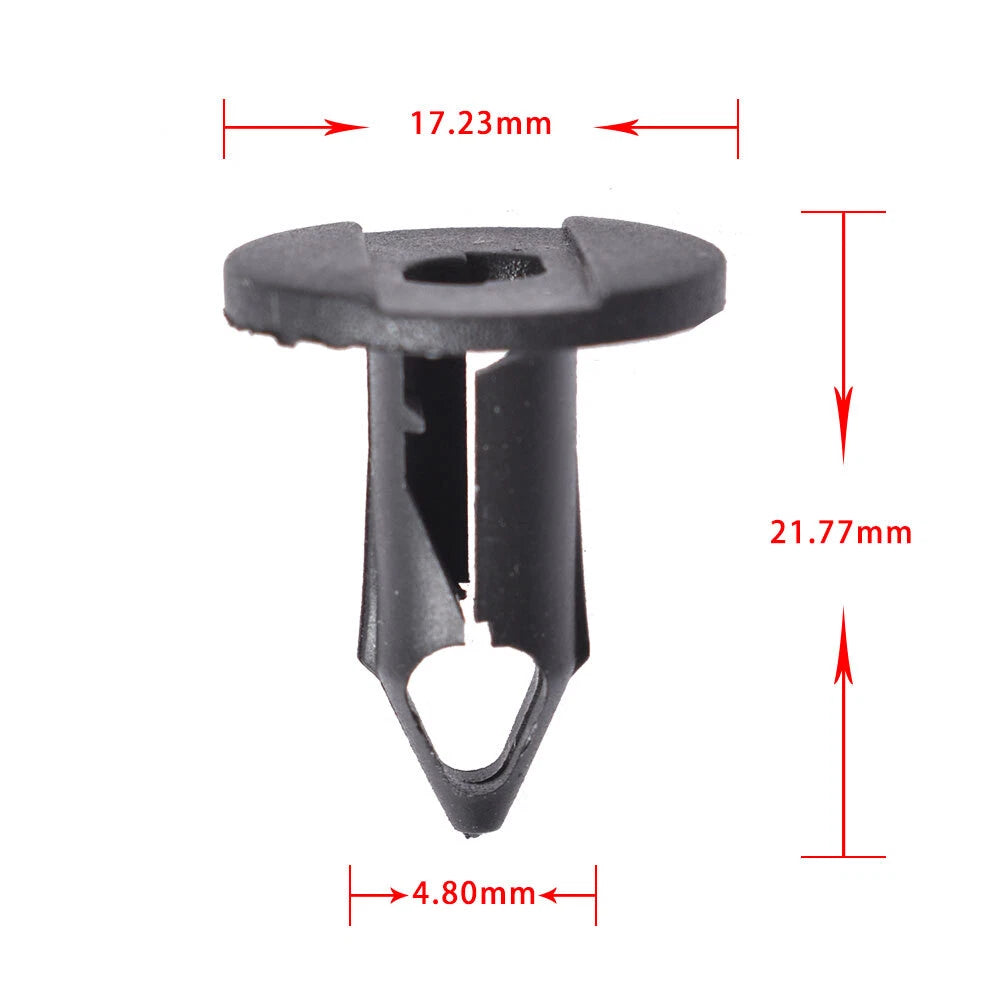 Set of 40 Black Plastic Rivets Fasteners for Universal Automobiles