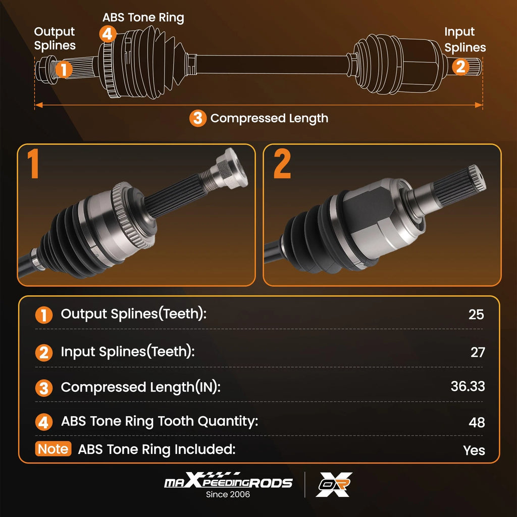 Front Right RH CV Axle for Hyundai Accent 1.6L Automatic (2012–2017)