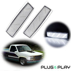 2X White Front Side Marker Lights for GMC C1500 C2500 C3500 K1500