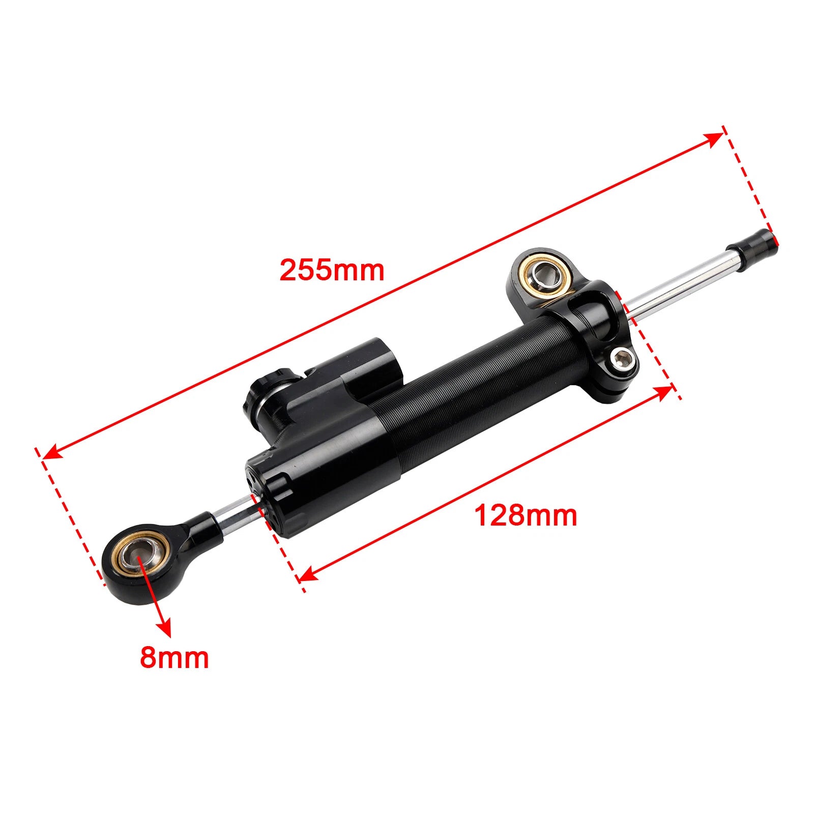 Steering Damper Stabilizer for Kawasaki ZX6R (2007–2008) Black T9