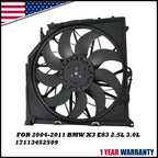 Radiator Cooling Fan Assembly 600W for BMW X3 E83 (2004–2010) 17113442089