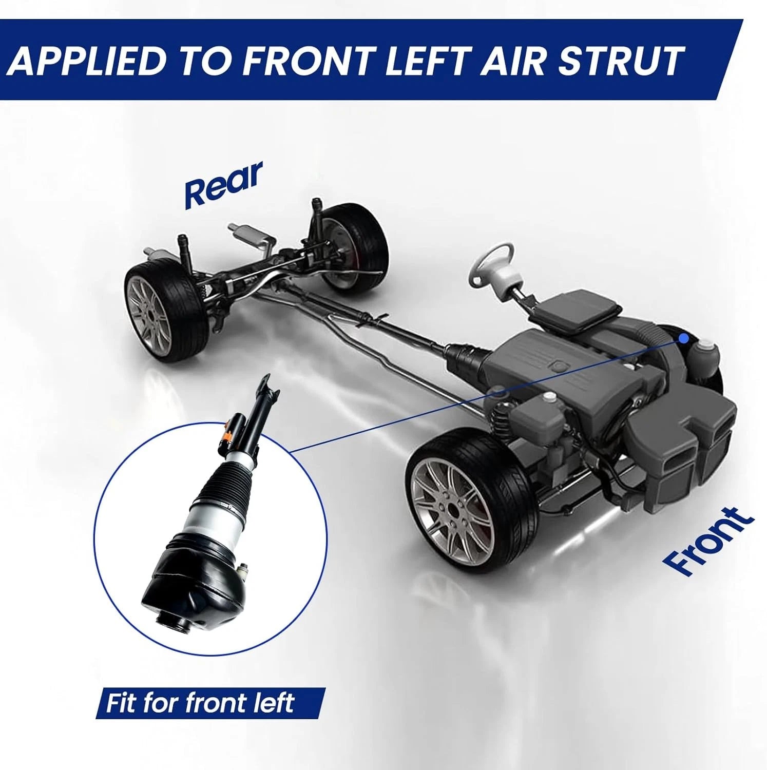 Front Left Air Suspension Strut for BMW G11 G12 740i 750i 750Li RWD (2016–2020)