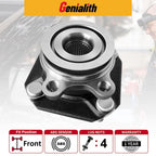 2Pcs Wheel Hub Bearings Assembly Front W/ ABS for Nissan Sentra (2007–2012)