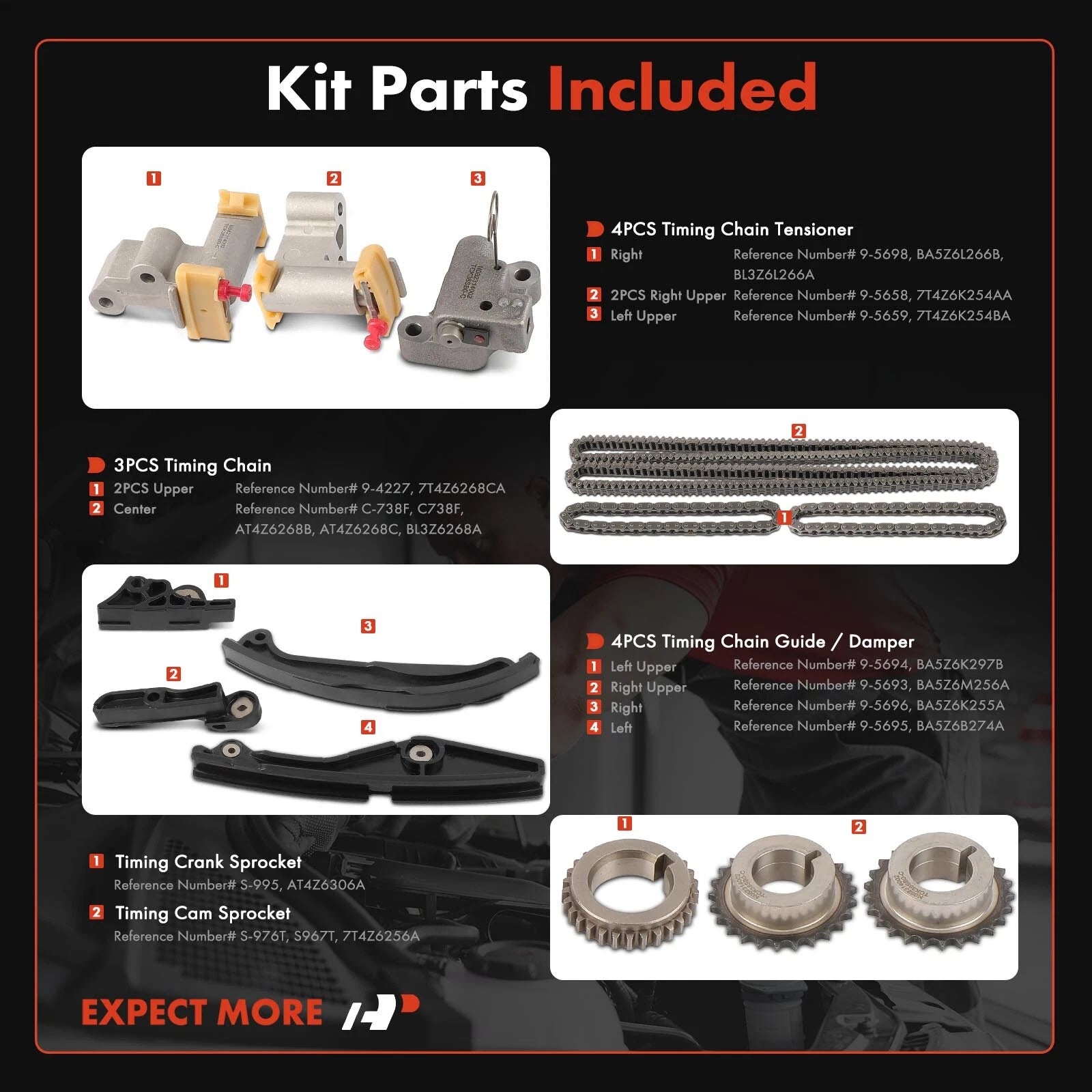 Timing Chain Kit for Ford Explorer (2013-2017) Lincoln MKS MKT MKZ