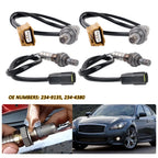 Set of 4 Oxygen Sensors for Infiniti G37 M37 (2011–2013)