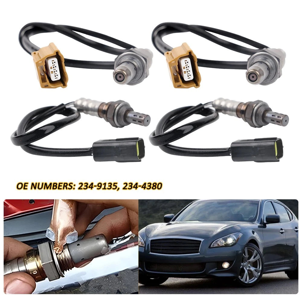 Set of 4 Oxygen Sensors for Infiniti G37 M37 (2011–2013)