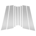 8 Pcs Door Pillar Window Trim for BMW X3 (2018–2024) Silver Tone