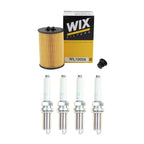 Wix Engine Oil Filter & NGK 4 Laser Platinum Spark Plugs for A3 Golf R (2013–2020)