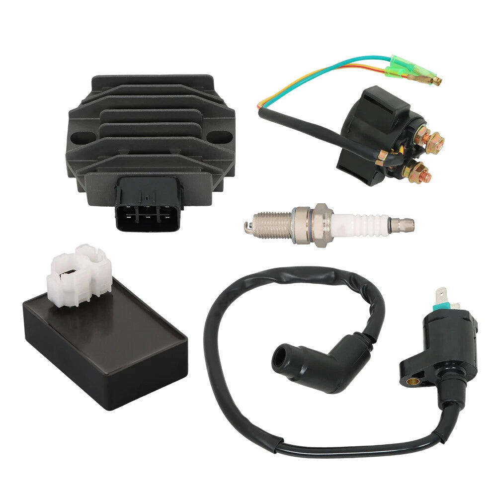CDI Box Ignition Coil Voltage Regulator Relay Kit for Honda Recon 250 (2002-2023)
