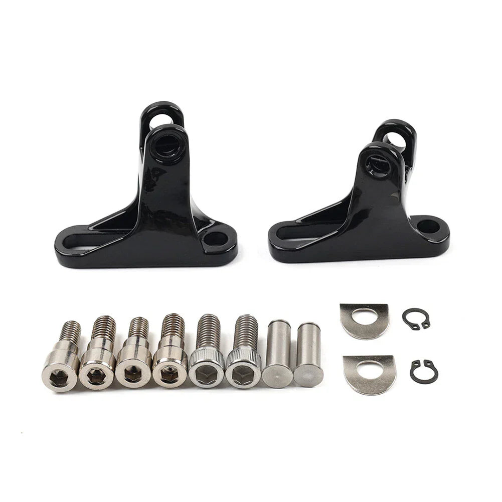 Rear Passenger Footpeg Mini Mount Black for Harley Touring Street Road Glide (93-23)