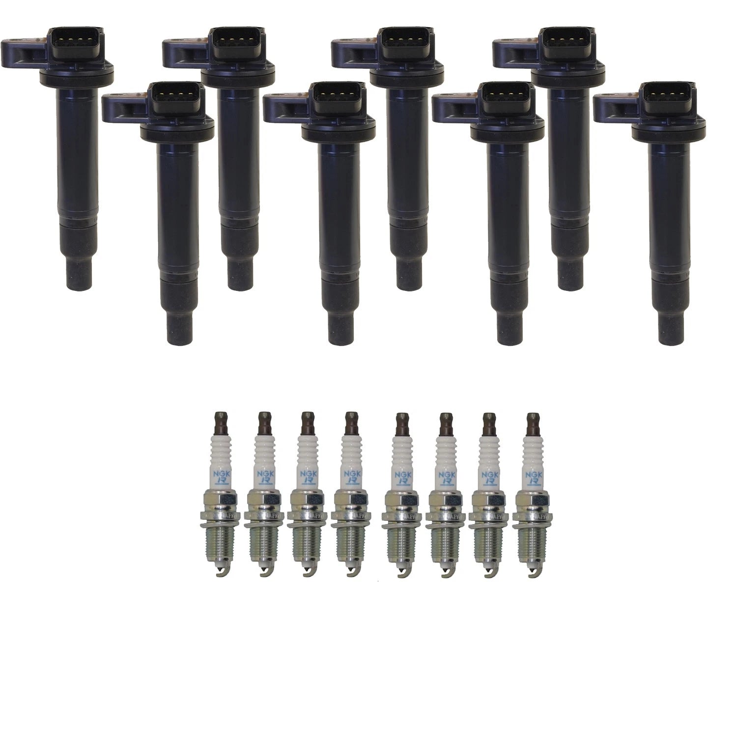 Set of 8 Ignition Coils & NGK Platinum Spark Plugs for 4Runner Tundra