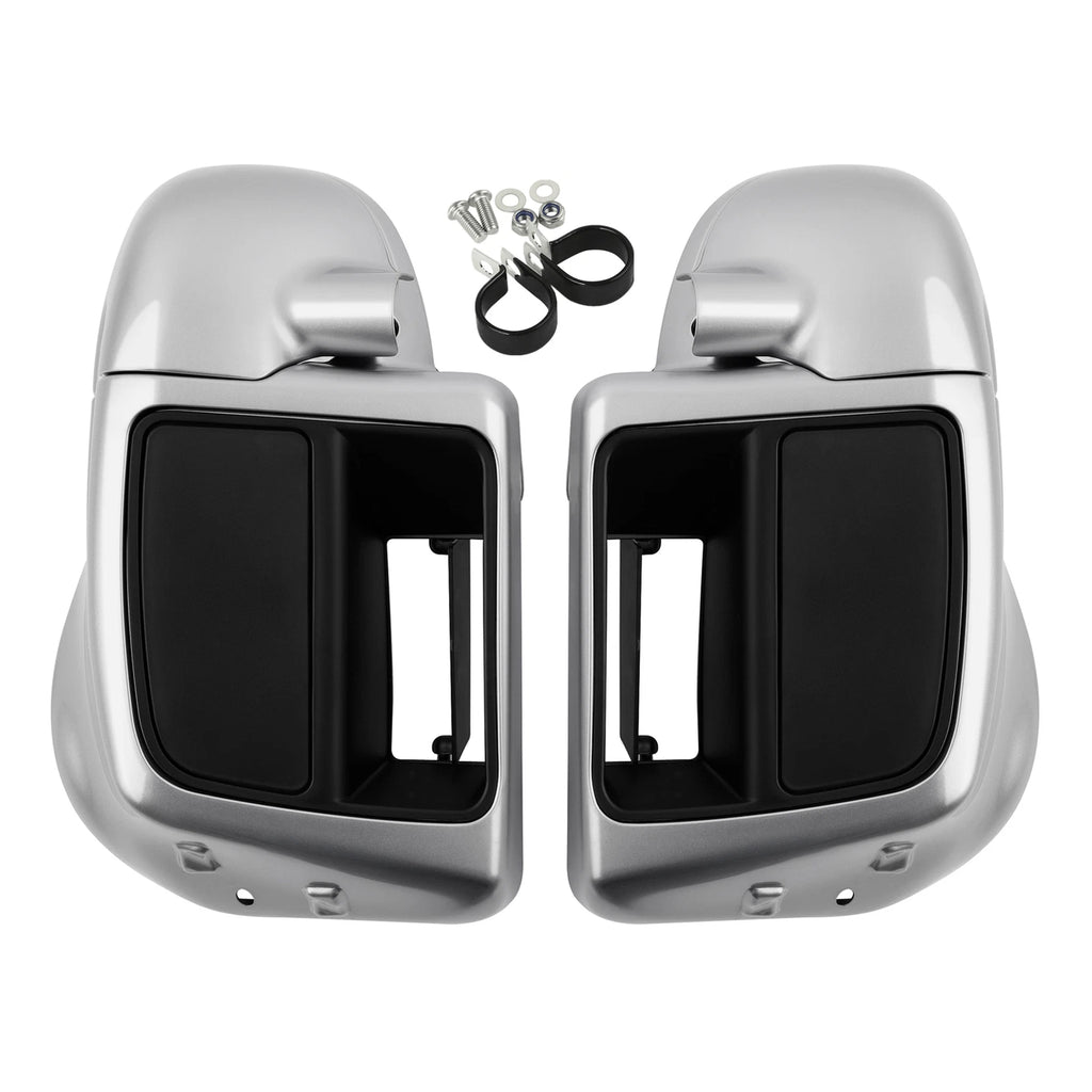 Lower Vented Leg Fairings for Harley Electra Glide (2014–2025) - Brilliant Silver Pearl