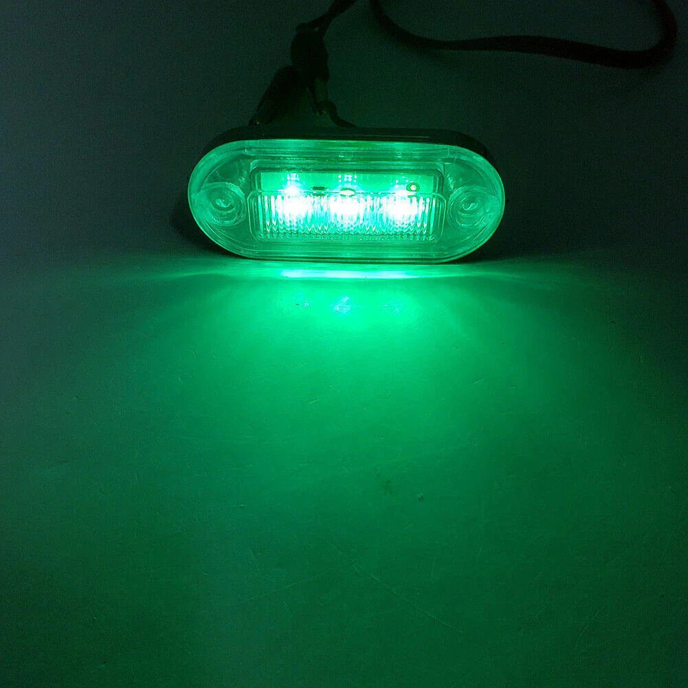 12V 3 SMD LED Green Signal Light for Truck Trailer RV Boat Car