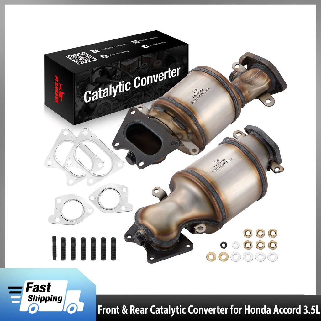 2PCS Direct Fit Front Catalytic Converter for Honda Accord V6 3.0L (2003–2007)