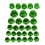 30pcs Green Plastic Hexagon Socket Screw Covers for Motorcycle
