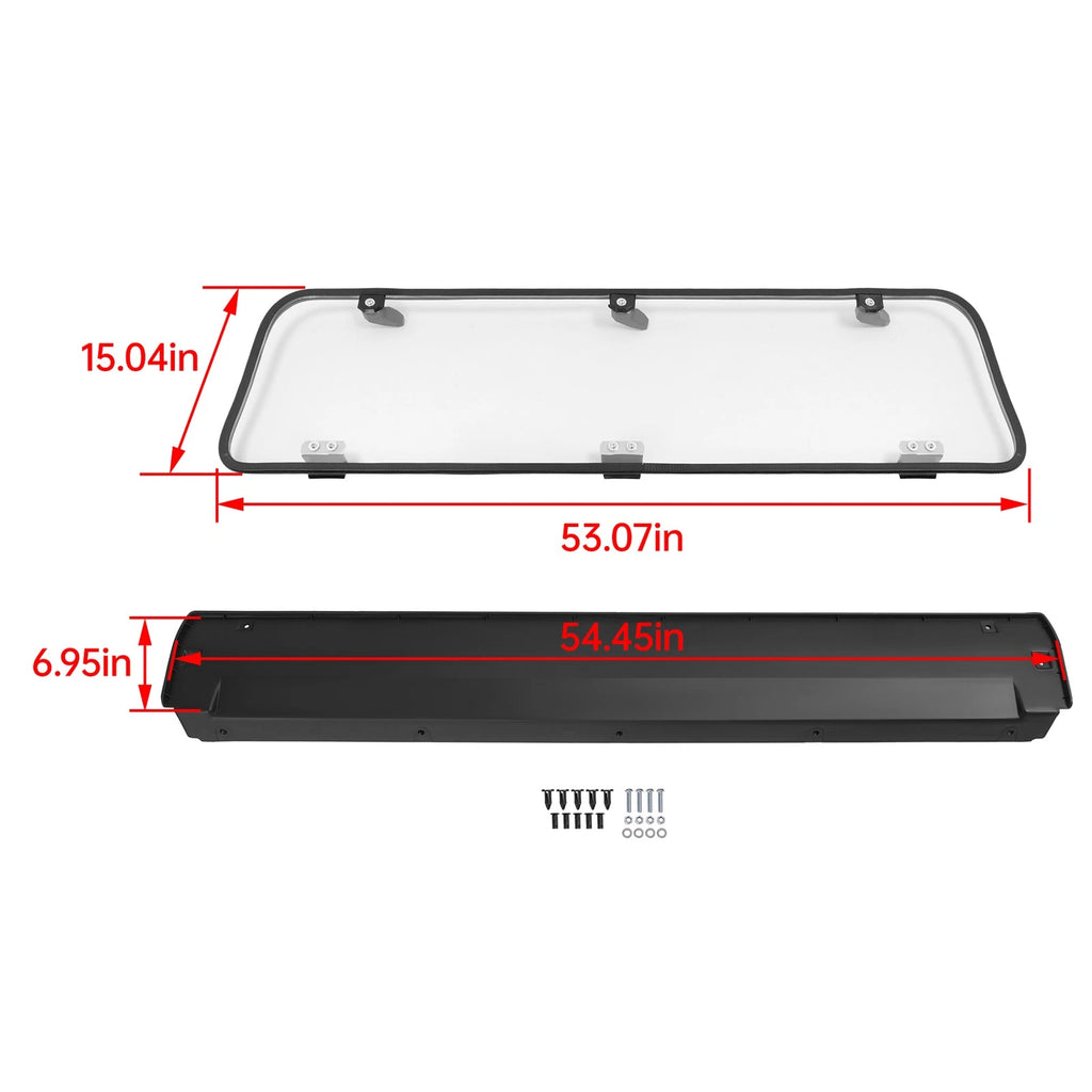 Rear Window Windshield Clear for Polaris General 4 1000/XP 4 1000 (2016–2025)