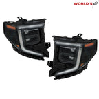 Pair of Full LED Black Headlights for GMC Sierra 1500 (2022–2024)