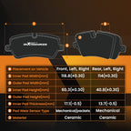 Brake Rotors + Brake Pads Kit for Pontiac G6 (2008–2010) P-1160 P-1033