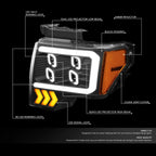 LED DRL Halo Projector Headlights for Ford F-150 (2009–2014)