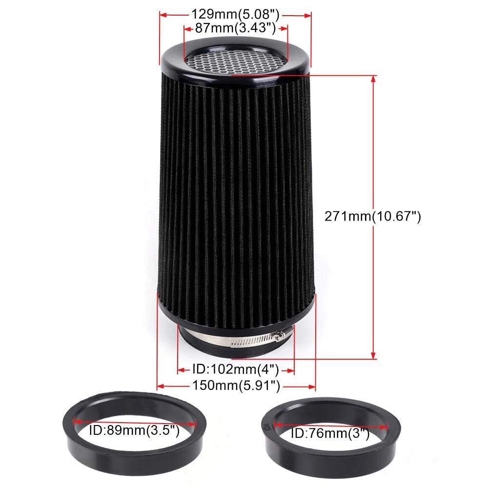 3" Performance Cold Air Intake with Black Air Filter for [Make Model]