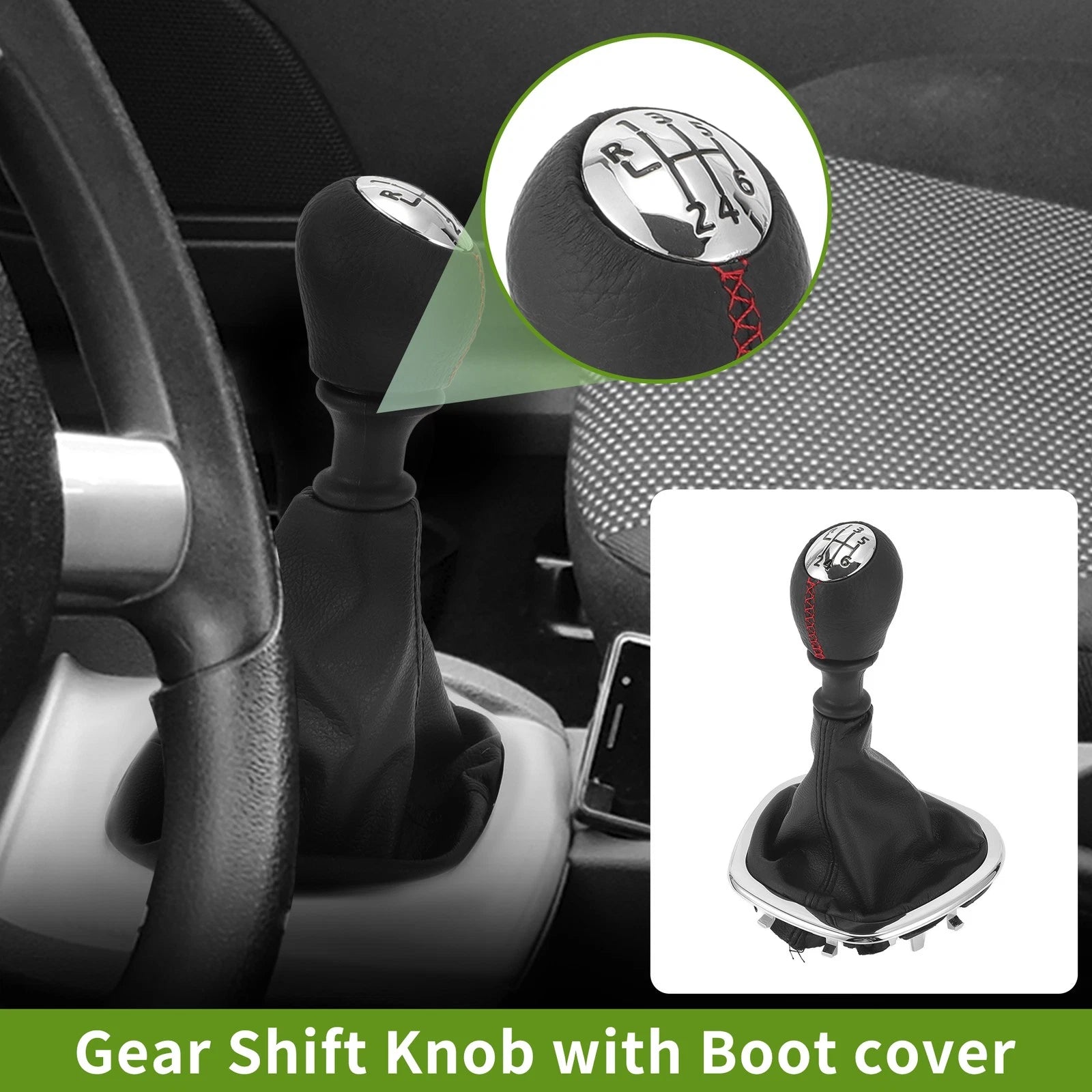 6 Speed Gear Shifter Knob with Cover for Fiat Talento (2016–2023)