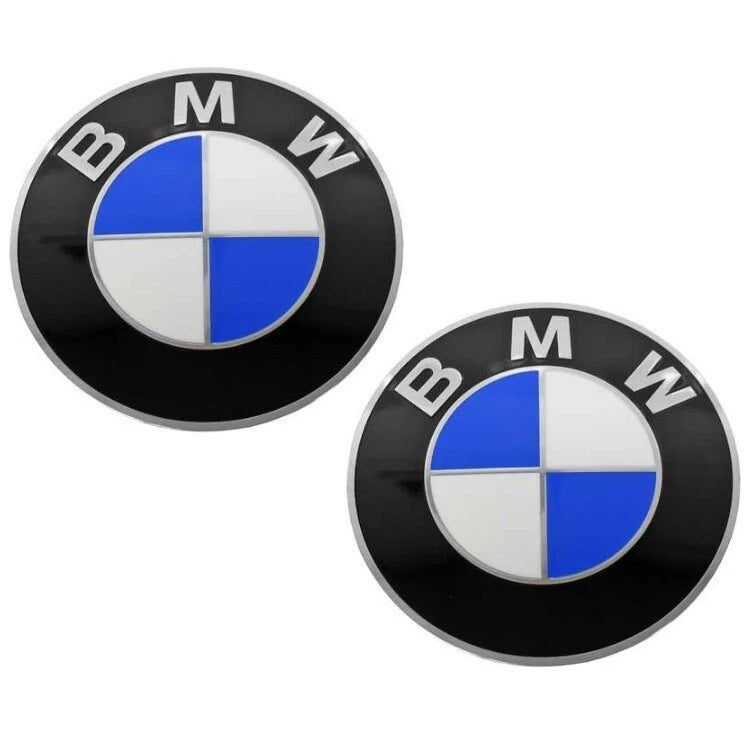 Set of 2 Wheel Cap Emblems 70mm for BMW E30 E34 E36 E39 E60