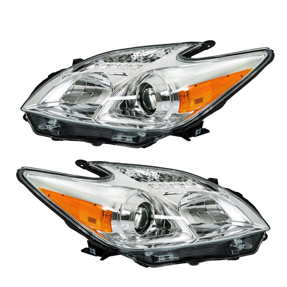 Headlight Assembly for Toyota Prius (2012–2015) Left + Right Halogen