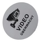 2X Brushed Aluminium Door Mounted Security Sign for Home