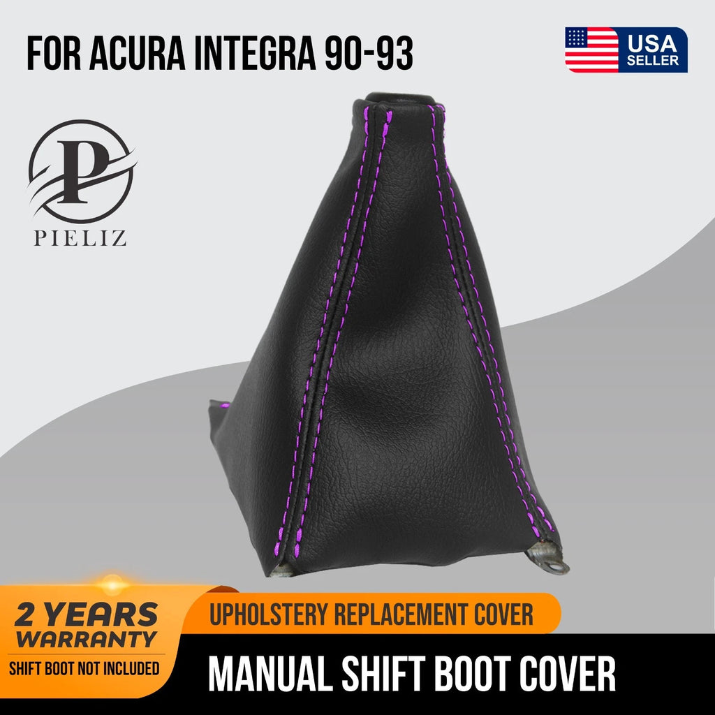 Manual Shift Boot Cover for Acura Integra (1990–1993) Purple Stitch