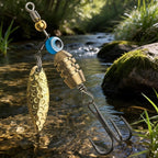 5PCS Rotating Metal Fishing Lure Spinner Bait for Trout