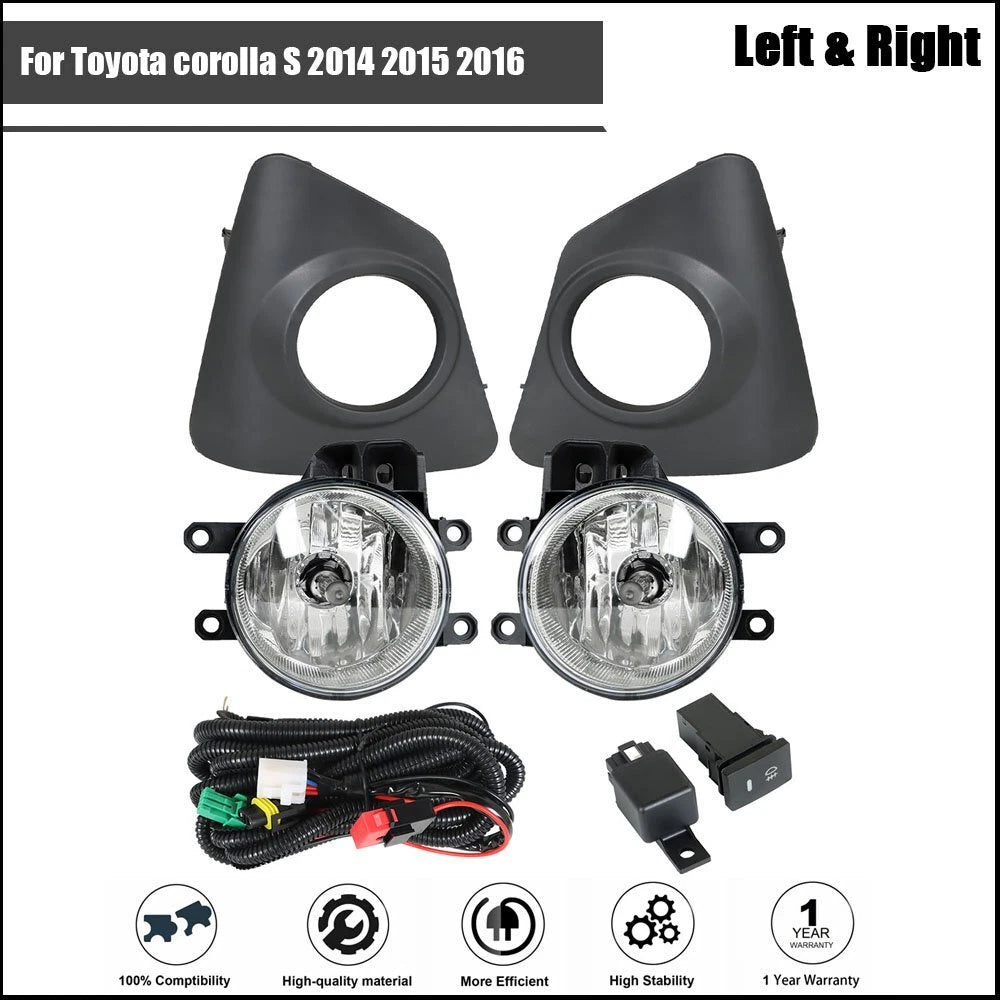 Fog Light Pair for Toyota Corolla S (2014–2016)