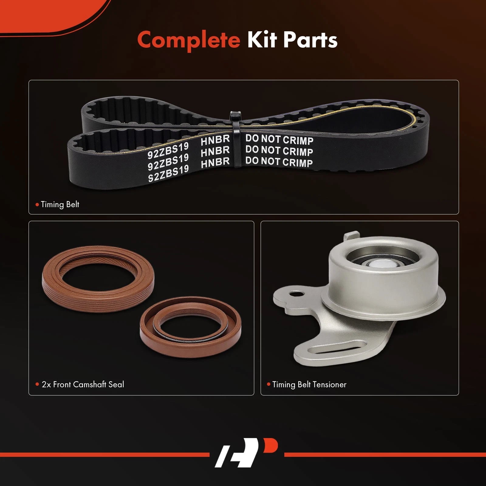 Set of 4 Timing Belt Kits for Mitsubishi Mirage (1987–1990)