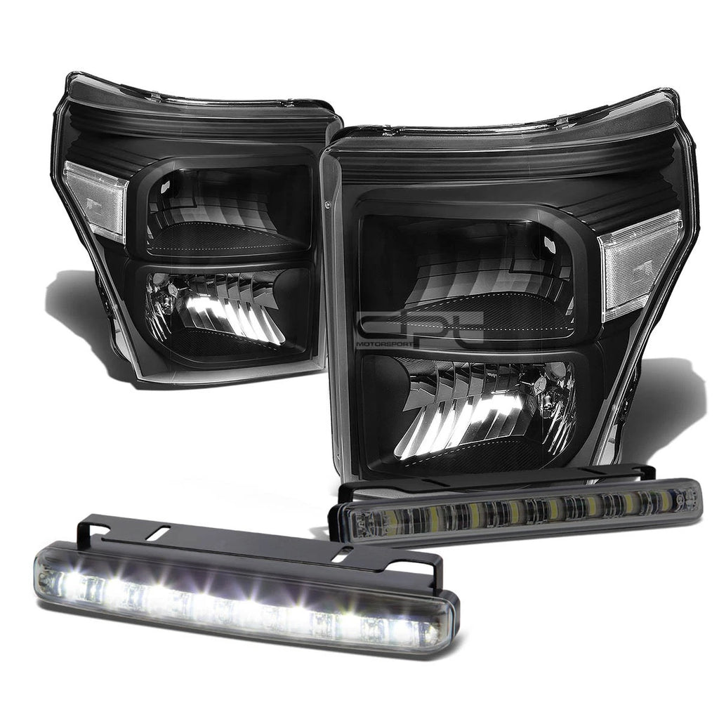 LED Fog Light Kit for Ford Super Duty (2011–2016) - Black Housing, Smoked