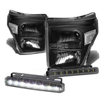 LED Fog Light Kit for Ford Super Duty (2011–2016) - Black Housing, Smoked