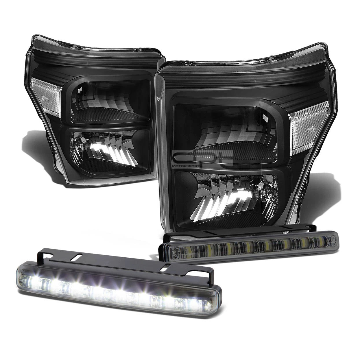 LED Fog Light Kit for Ford Super Duty (2011–2016) - Black Housing, Smoked