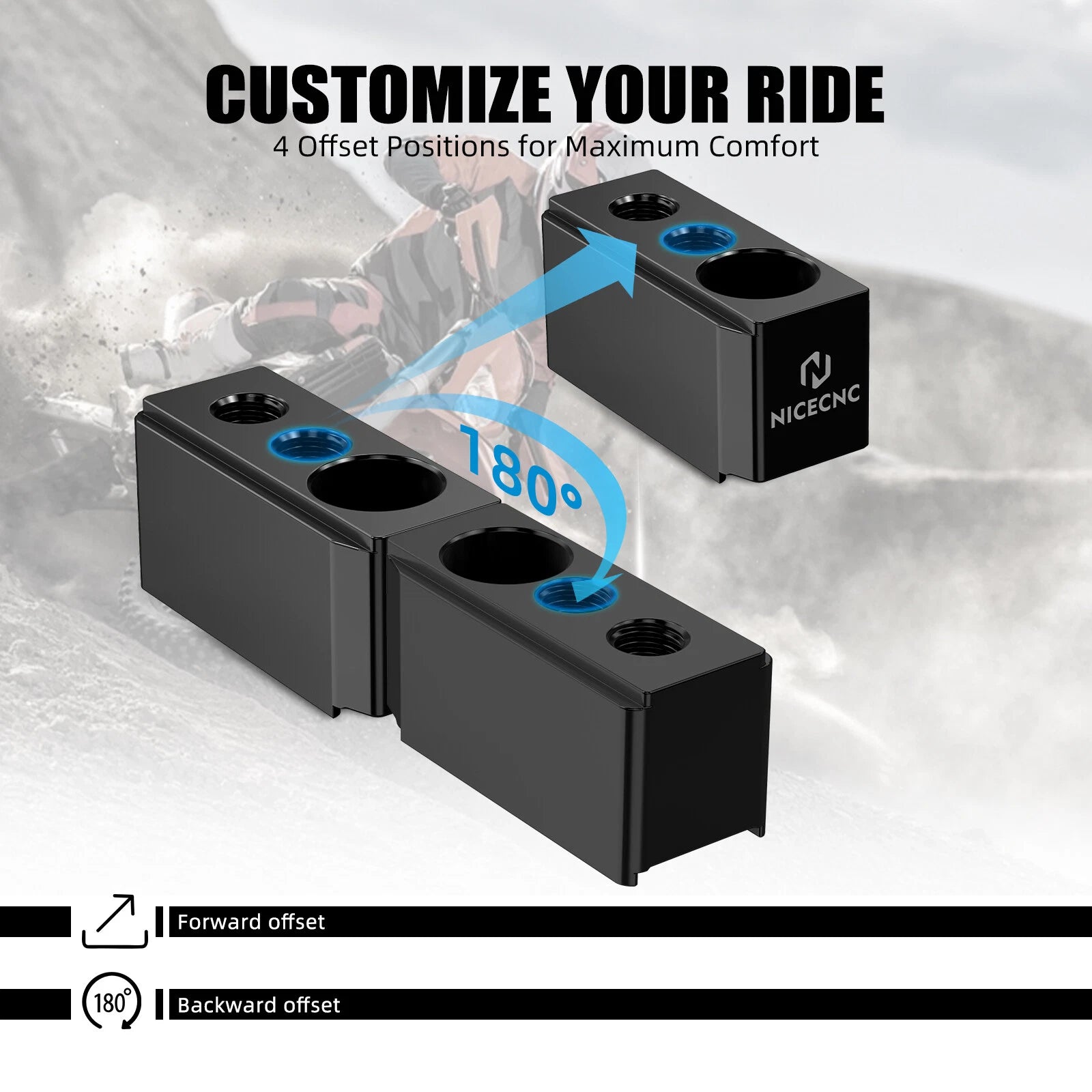 Handlebar Risers for KTM 390 Enduro (2025) - 1" Fat Bar Mount