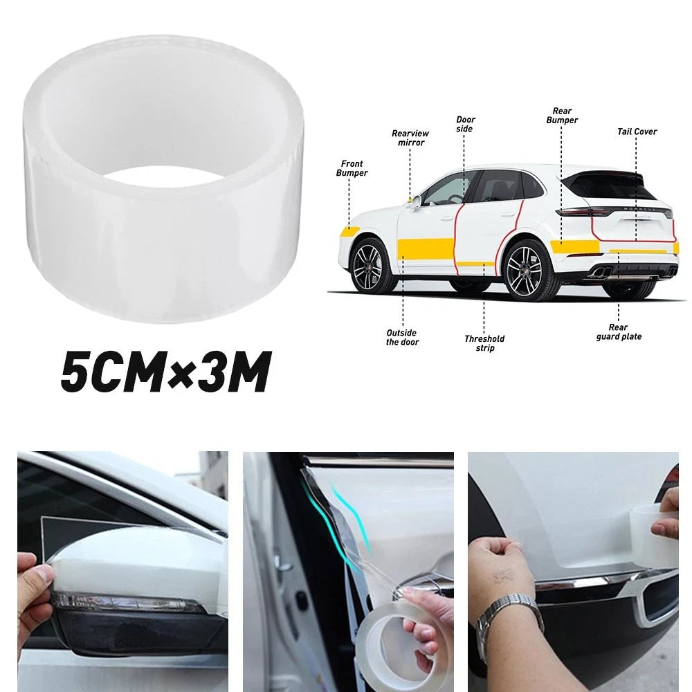 Transparent Door Sill Cover Scuff Protector for