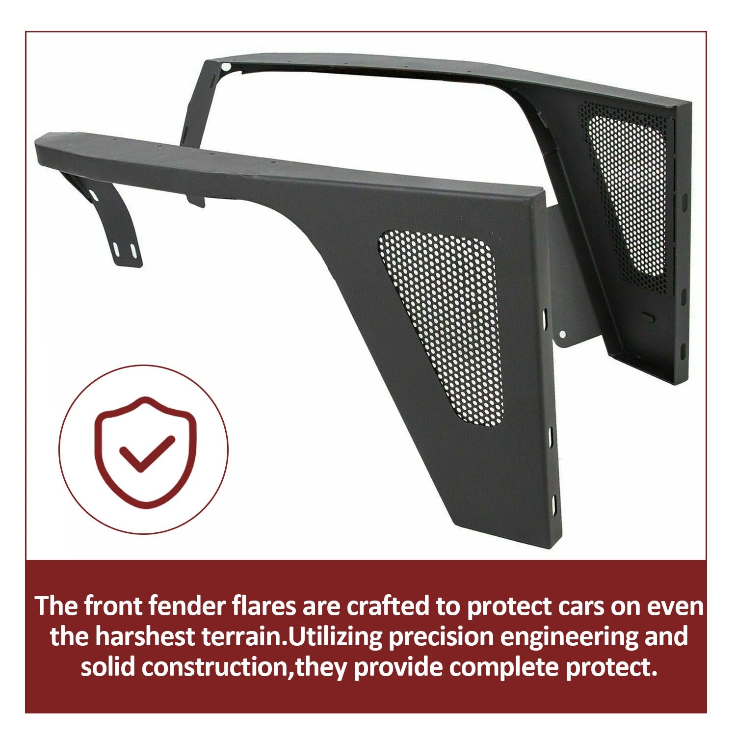 Front Fender Flares with LED Light for Jeep Wrangler YJ (1987–1995)