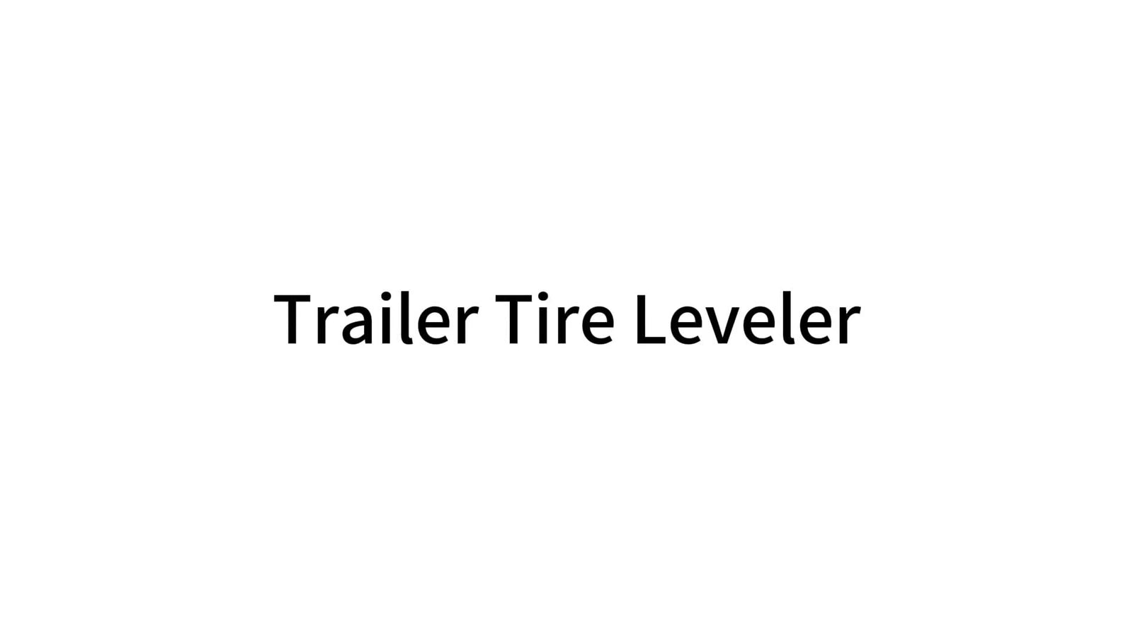 Tire Leveler for Light RV Trailers (2010–2023)
