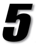 Number "5" Decals for Motorcycle Racing (7" Vinyl)