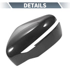 Pair Rearview Mirror Cover Overlay Black Carbon Fiber for Nissan X-Trail Rogue (2014–2022)