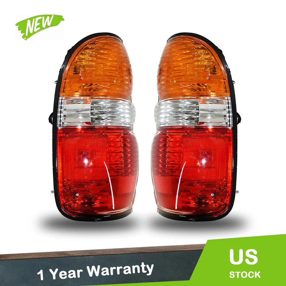 Tail Light Assembly Set for Toyota Tacoma (2001–2004) W/Bulbs Left + Right Halogen