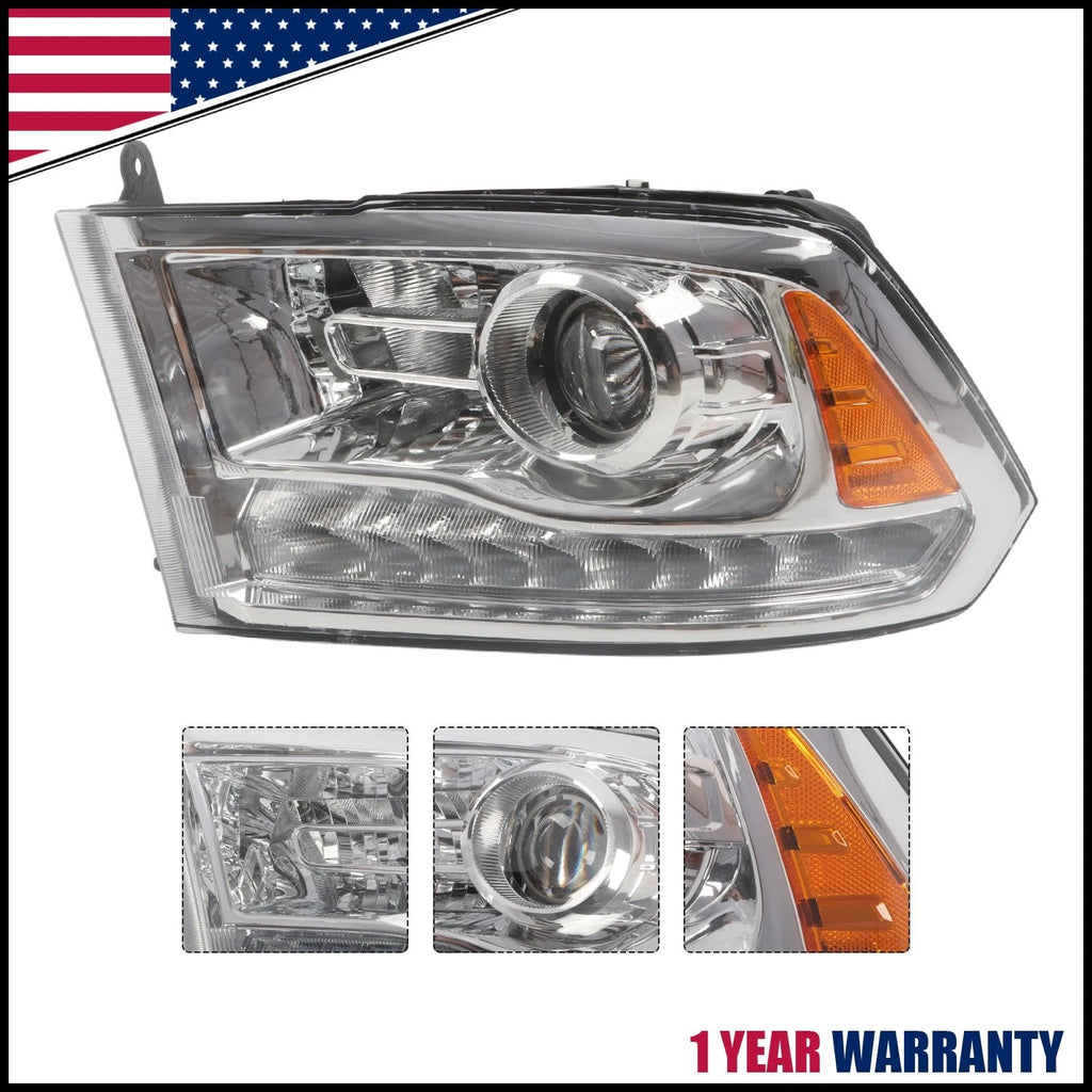 Left Driver Headlight for RAM 1500 2500 3500 (2013–2018)