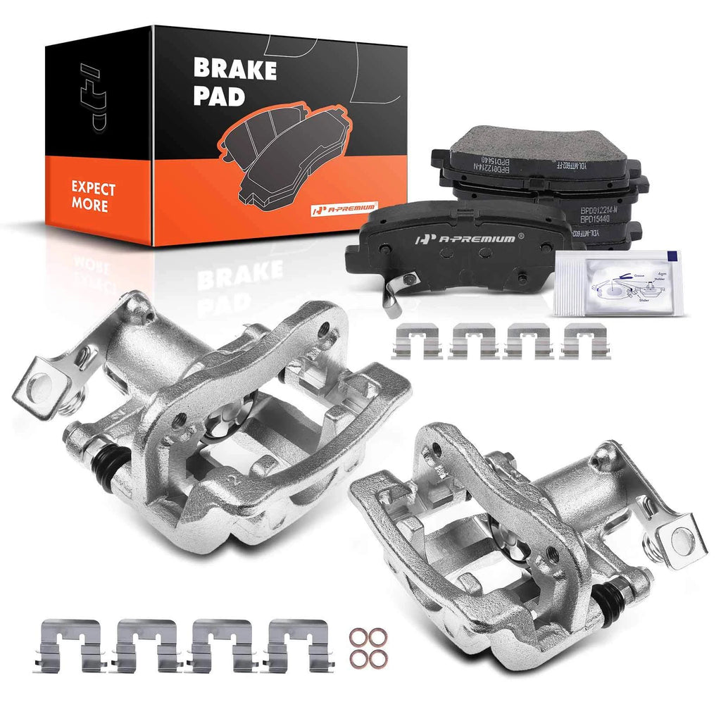 Rear Disc Brake Caliper & Ceramic Brake Pad Set for Kia Rio 