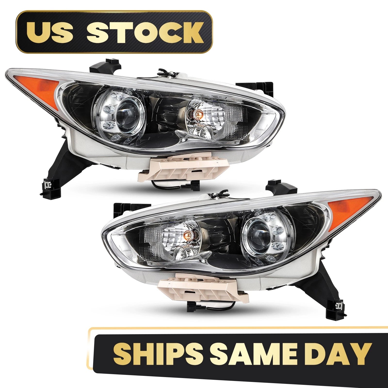 HID/Xenon Headlight Set for Infiniti QX60 JX35 (2013–2015) L+R Pair