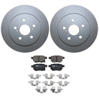 Rear Brake Kit 259mm Rotors & TRW Pro Ceramic Pads for CT200h, Corolla, Matrix, Prius (2011–2018)
