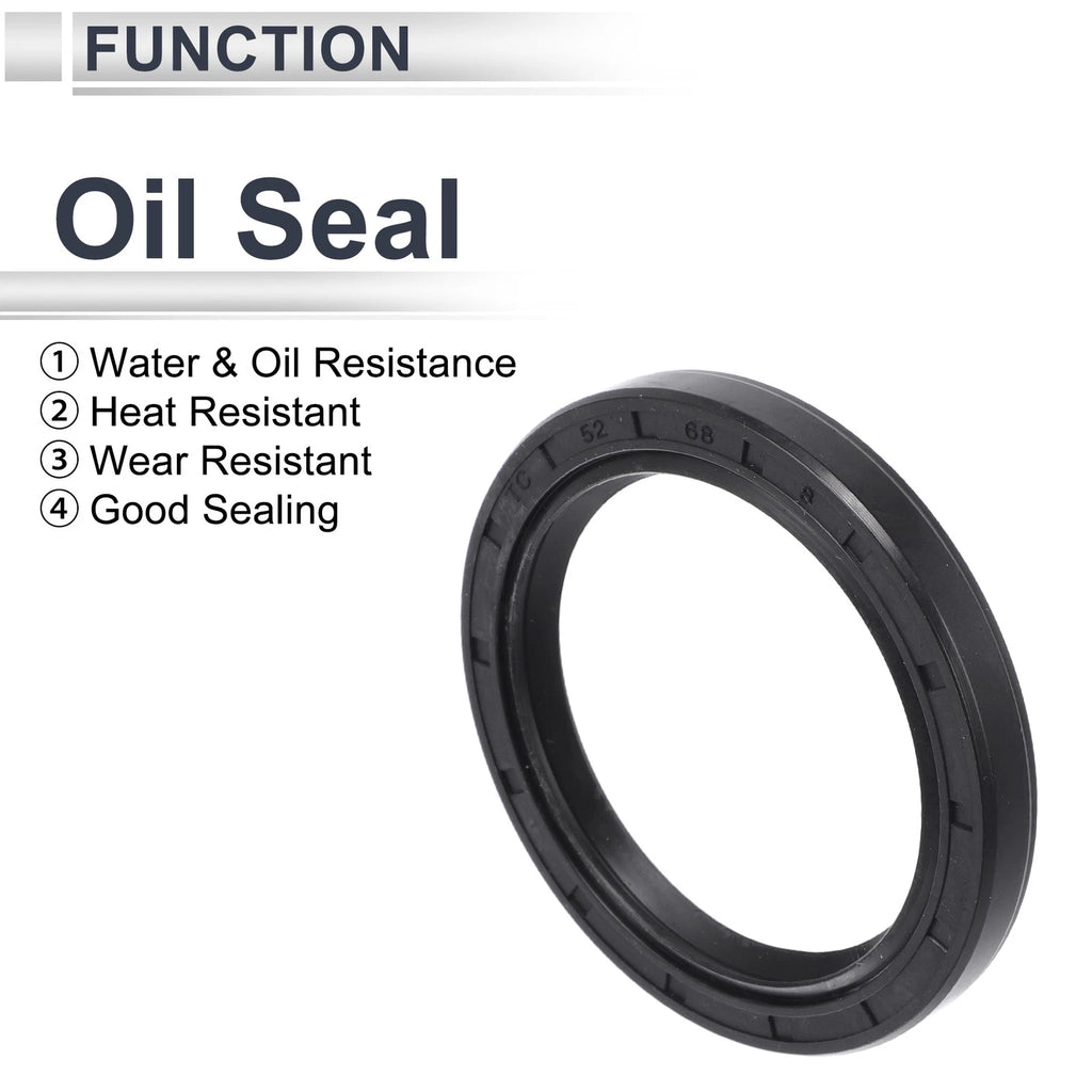 Set of 5 Oil Seal Ring for Rotary Shaft 52x68x8mm NBR Rubber