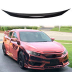 Gloss Black Front Hood Bumper Upper Trim Nose Cover for Honda Civic Si (2016–2021)